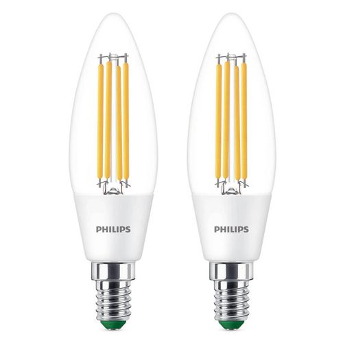 8719514491892 - Philips Classic LED-A-Label Lampe 40W E14 Warmweiß klar 2er P