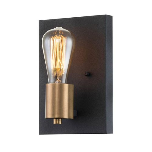 5024005589716 - Lighting QN-SILAS1-DZ quintiesse Wandleuchte Silas E27 1x40W Stahl Altzink & Messing H225cm B15cm dimmbar - Elstead