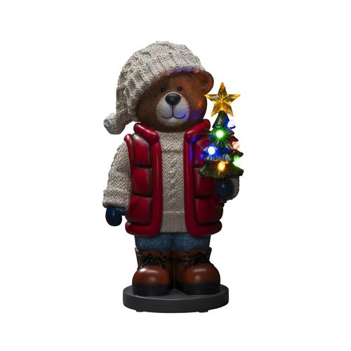 7318304247001 - LED Dekofigur KONSTSMIDE LED Teddybär klein mit 6h Timer 8 bunte Dioden batteriebetrieben Lampen Gr 8 flammig Höhe 385 cm 1 St bunt Dekofiguren