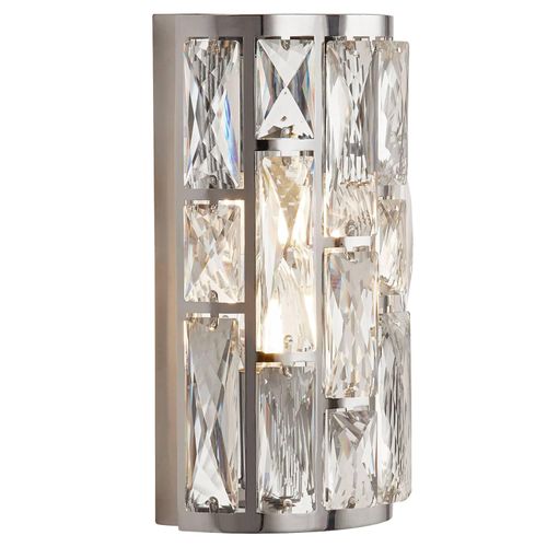 5053423159553 - Bijou - 2 Licht Chrom Wandleuchte mit Kristallglas - Searchlight