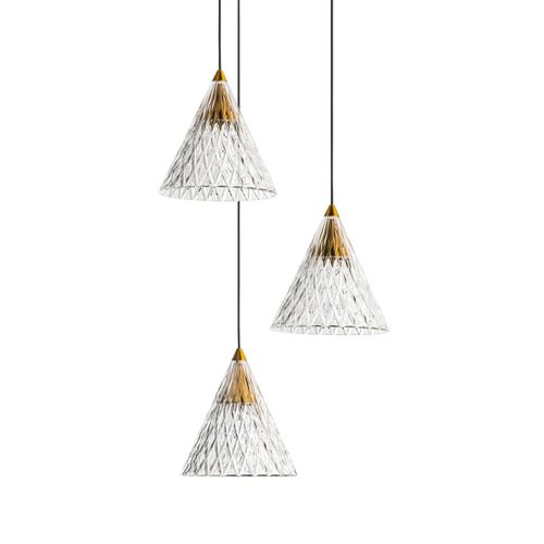 8435526892587 - Veneto LED-Hängelampe Anbau 3-flammig gold