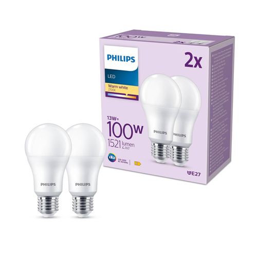 8719514451377 - Philips LED classic Lampe 100W E27 Warmweiß 1521lm matt 2er P