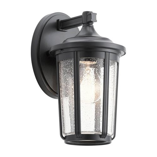 5024005581413 - Lighting qn-fairfield-m-bk quintiesse Wandleuchte Fairfield E27 1x40W IP44 Aluminium schwarz Glas klar H279cm B152cm dimmbar - Elstead