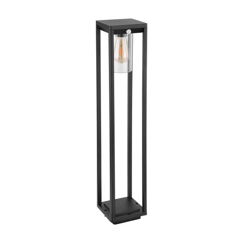 9007371427987 - 3135S3S Wegeleuchte candela E27 led 1x15W IP44 Aluminium Druckguss schwarz matt Kunststoff klar B15cm H80cm mit Sensor - Globo