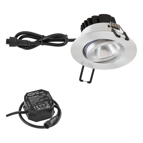 4037293018555 - EVN PC650N61402 EVN LED-Einbauleuchte LED LED fest eingebaut 6 W Aluminium