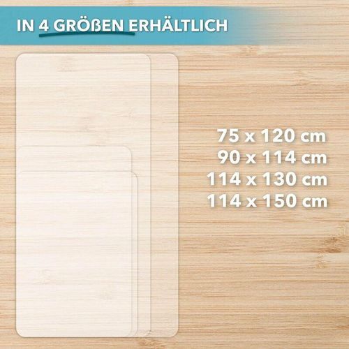 4251041600148 - Floordirekt - Bodenschutzmatte für Hartböden Aus recyceltem pet Transparent 114 x 130 cm - Transparent