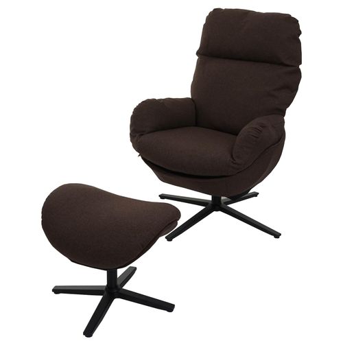 4057651317014 - Relaxsessel + Hocker MCW-L12 Fernsehsessel Sessel Schaukelstuhl Wippfunktion drehbar Metall Stoff Textil ~ braun 4057651317014 - Relaxsessel + Hocker MCW-L12 Fernsehsessel Sessel Schaukelstuhl Wippfunktion drehbar Metall Stoff Textil ~ braun