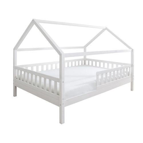 4251105962885 - TiCAA Kinderbett Hausbett Kay 140x200 Kiefer weiß