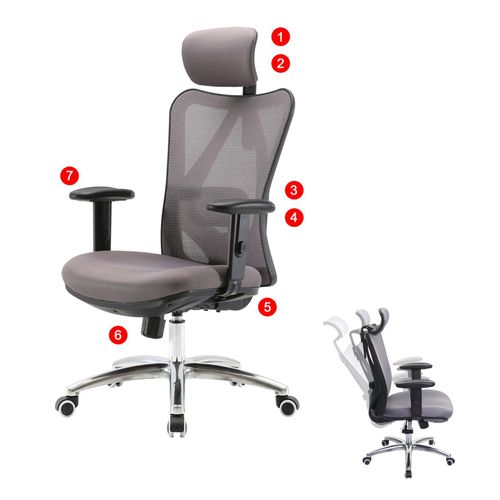 4057651532295 - Bürostuhl MCW-J86 Schreibtischstuhl ergonomisch verstellbare Lordosenstütze 150kg belastbar ~ ohne Fußstütze grau