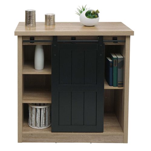 4057651330471 - Kommode MCW-K75 Schrank Regal Schiebetüre 5 Staufächer Holz-Optik Industrial Metall 84x80x40cm ~ naturfarben 4057651330471 - Kommode MCW-K75 Schrank Regal Schiebetüre 5 Staufächer Holz-Optik Industrial Metall 84x80x40cm ~ naturfarben