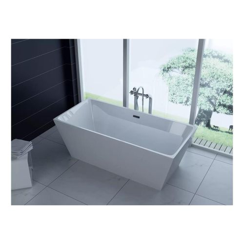 4260307168322 - PureHaven freistehende Luxus Acryl-Badewanne 170x80cm elegant inkl Siphon und Überlaufschutz leicht zu pflegende Oberfläche extra starker Rahmen Weiß - versch Ausführungen