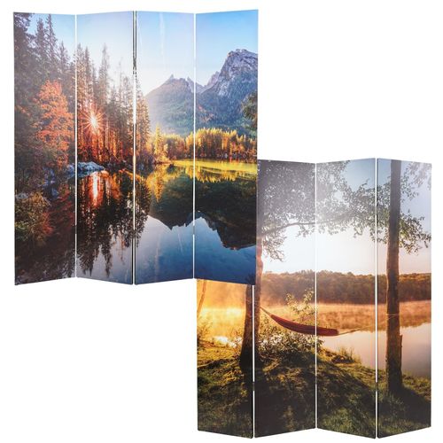 4057651565828 - Foto-Paravent mit Schallschutz MCW-L55 akustischer Raumteiler Trennwand Sichtschutz MVG ~ 180x162cm Waldsee 4057651565828 - Foto-Paravent mit Schallschutz MCW-L55 akustischer Raumteiler Trennwand Sichtschutz MVG ~ 180x162cm Waldsee