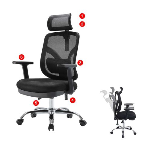 4057651765693 - Bürostuhl MCW-J92 Schreibtischstuhl ergonomisch verstellbare Lordosenstütze und Armlehne ~ schwarz