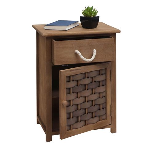 4057651780573 - Kommode MCW-K83 Schrank Schubladenschrank Holz FSC-zertifiziert 55x395x285cm ~ dunkelbraun Polyrattan dunkelbraun