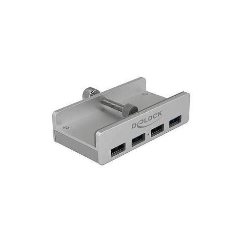 4043619640461 - DeLOCK External USB 30 4 Port Hub with Locking Screw USB-Hubs - 4 - silber