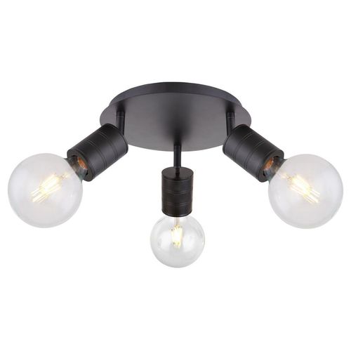 9007371406654 - Lighting - HERMINE - Strahler Metall schwarz 3x E27