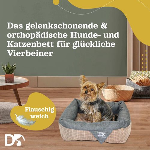 4260307167561 - DEAR DARLING DD-06 Luxus Hundebett Braun Anthrazit Gr M 60x60cm Memoryschaum Matratze 4260307167561 - DEAR DARLING DD-06 Luxus Hundebett Braun Anthrazit Gr M 60x60cm Memoryschaum Matratze