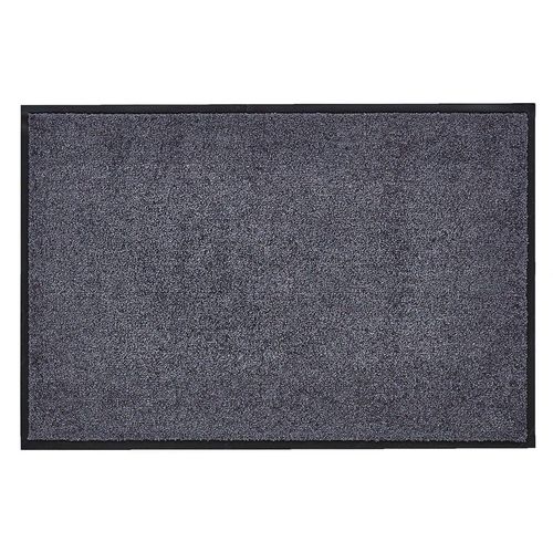 4255633508447 - Fußmatte waschbar Gummiumrandung rutschfest Anthrazit 120 x 90 x 07 cm