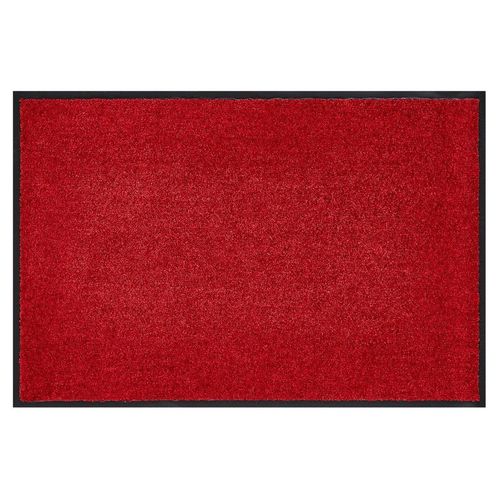 4255633508416 - Fußmatte waschbar Gummiumrandung rutschfest Rot 120 x 90 x 07 cm