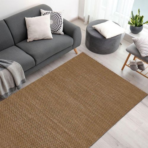 4255633509246 - Teppich aus Wolle Taupe 190 x 130 x 1 cm