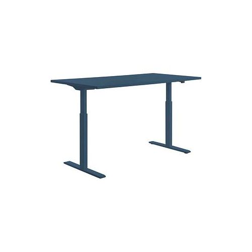 4014296927541 - E-Table elektrisch höhenverstellbarer Schreibtisch petrolblau rechteckig T-Fuß-Gestell blau 1600 x 800 cm 4014296927541 Topst