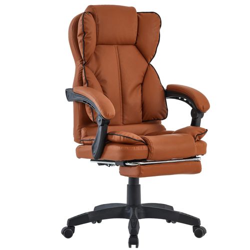 4250931575580 - Trisens - Schreibtischstuhl Bürostuhl Gamingstuhl Racing Chair Chefsessel mit Fußstütze Braun -Schwarz 4250931575580 - Trisens - Schreibtischstuhl Bürostuhl Gamingstuhl Racing Chair Chefsessel mit Fußstütze Braun -Schwarz