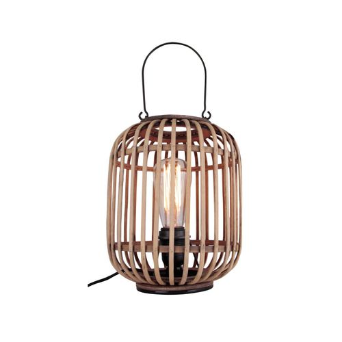 4004353357428 - BRILLIANT Lampe Woodrow Tischleuchte mit Tragegriff hellbraun 1x A60 E27 60W geeignet für Normallampen (nicht enthalten) Mit Schnurzwischenschalter