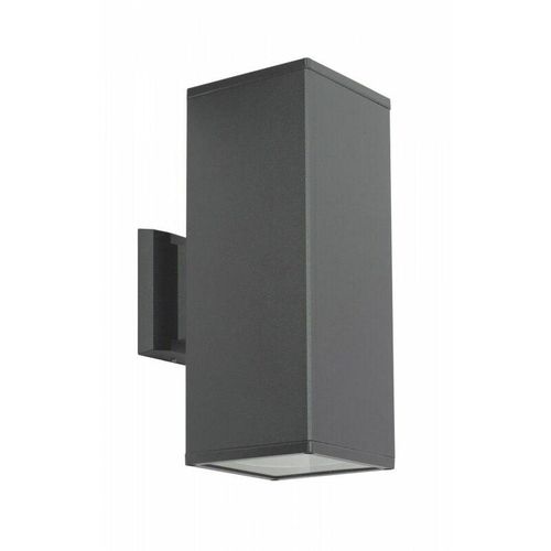 4251756342197 - Licht-erlebnisse - Außenleuchte Wand IP54 Anthrazit E27 Aluguss Modern Up Down Außenlampe Wand Terrasse - Anthrazit