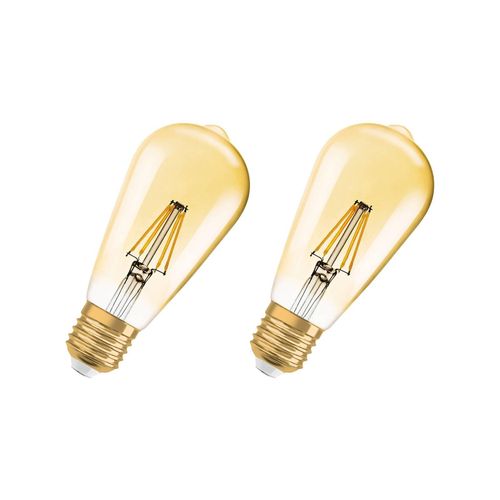 4058075754713 - OSRAM 1906 Vintage Edition für E27-Sockel goldenes Glas Warmweiß (2400K) 725 Lumen Ersatz für herkömmliche 55W-Leuchtmittel dimmbar 2-er Pack