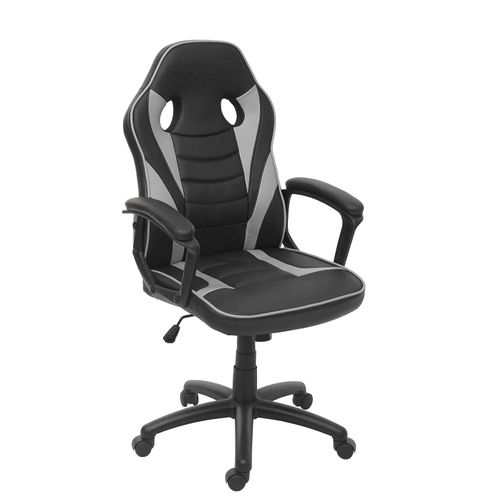 4057651320465 - Bürostuhl MCW-F59 Schreibtischstuhl Drehstuhl Racing-Chair Gaming-Chair Kunstleder ~ schwarz grau