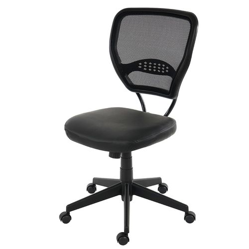 4052826053728 - Profi-Bürostuhl Chicago Chefsessel Drehstuhl 150kg belastbar Kunstleder ~ schwarz ohne Armlehnen