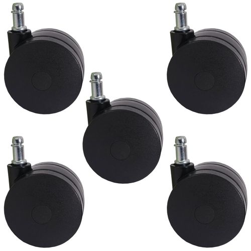 4057651090092 - 5er-Set Universalrollen H533 Bürostuhl-Rollen Stuhlrollen 150kg belastbar Schwerlast Ø 11mm