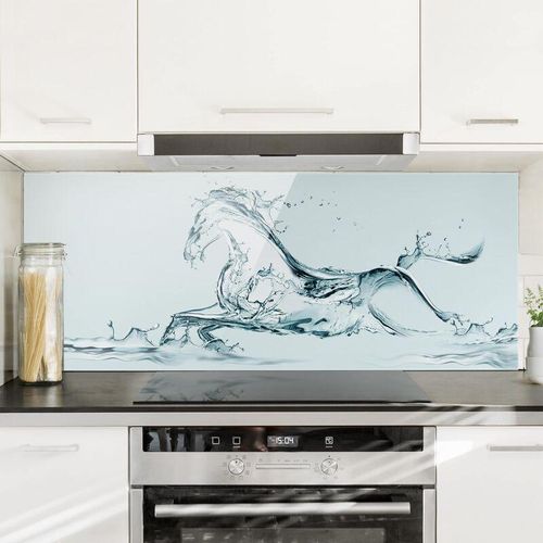 4055957667581 - Micasia - Spritzschutz Glas - Gläsernes Ross - Panorama Quer Größe HxB 50cm x 125cm