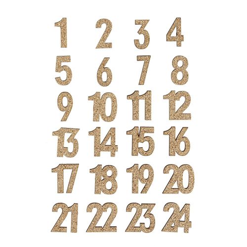 4058896253204 - Adventskalender-Zahlen Glitzer gold