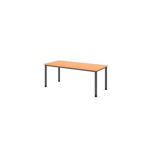 4032062310731 - HAMMERBACHER HS19 höhenverstellbarer Schreibtisch buche rechteckig 4-Fuß-Gestell grau 1800 x 800 cm