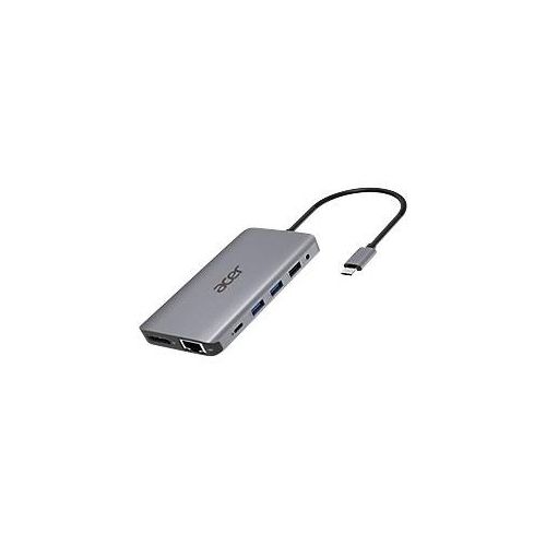 4712842945611 - 12-In-1 Type-C Adapter - Dockingstation - USB-C - 2 x HDMI DP - GigE - für Chromebook 51X  Extensa 15  Predator Helios 300  Predator Triton 300  TravelMate Spin B3