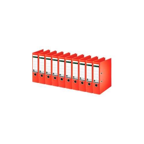 4002432553563 - LEITZ® Ordner 1007 1008 DIN A4 Rückenbreite 80 mm 10 Stück hellrot