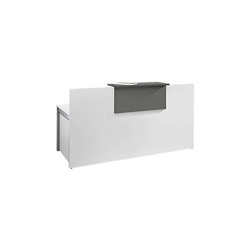 4250510933022 - Empfangstheke Come-In 1 Ablage gerade Breite 1800 mm weiß graphit 4250510933022 - Empfangstheke Come-In 1 Ablage gerade Breite 1800 mm weiß graphit