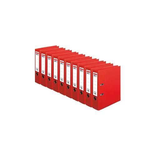 4008110308036 - herlitz Ordner maXfile protect plus DIN A4 Rückenbreite 80 mm 10 Stück rot