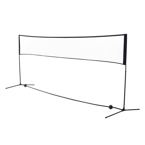 4250871293230 - Badmintonnetz höhenverstellbar schwarz 400 x 103 cm x 94-158 cm (BxTxH) Volleyball Tennisnetz tragbar Federball Pickleball