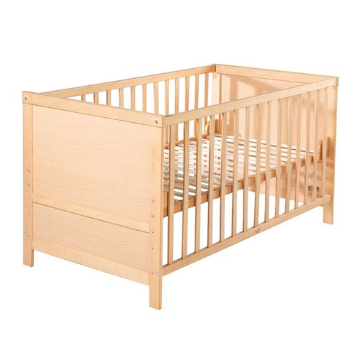 4005317273563 - Kombi-Kinderbett ca 70 x 140 cm natur 3-fach verstellbar Schlupfstäbe umbaubar zum Juniorbett 4005317273563 - Kombi-Kinderbett ca 70 x 140 cm natur 3-fach verstellbar Schlupfstäbe umbaubar zum Juniorbett