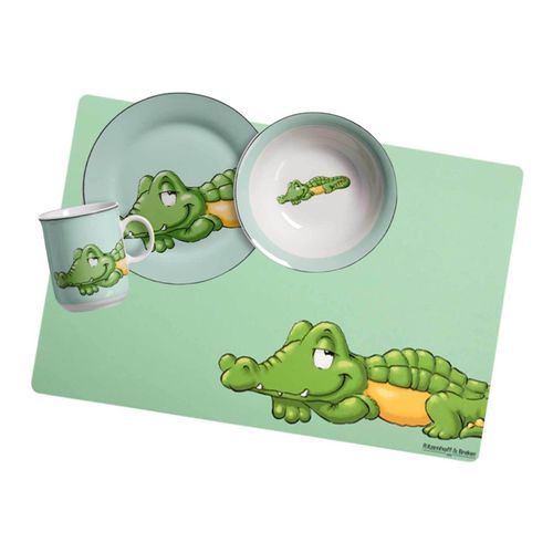 4260762064498 - Kindergeschirr + Tischmatte Happy Zoo 4er Set