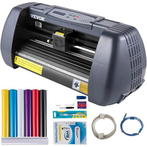 0840281503346 - Vevor - 375 mm Vinyl Schneideplotter Papiereinzug Folienplotter Drucker Vinyl Schneiden Set Unterstützt dm pl HP GL-Sprache Abdeckfolie zum Malen