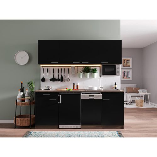 4260344978298 - Küchenzeile KB195EYSMI 195 cm Schwarz-Eiche York Nachbildung 4260344978298 - Küchenzeile KB195EYSMI 195 cm Schwarz-Eiche York Nachbildung