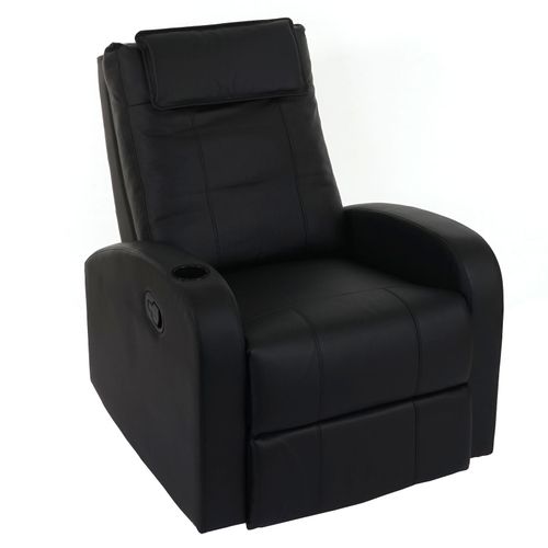 4057651028385 - Fernsehsessel Brüssel TV Sessel Relaxsessel Liegesessel Kunstleder ~ schwarz