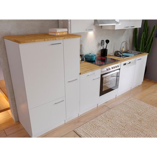 4260515335776 - Küchenzeile KB310WWC 310 cm Weiß mit Glaskeramikkochfeld 4260515335776 - Küchenzeile KB310WWC 310 cm Weiß mit Glaskeramikkochfeld