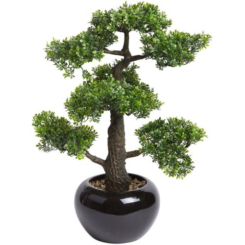 8714344265224 - Kunstbonsai BOTANIC-HAUS Ficus Bonsai grün Kunstpflanzen Ø H 36cm x 49cm Kunststoff B36cm H49cm T36cm