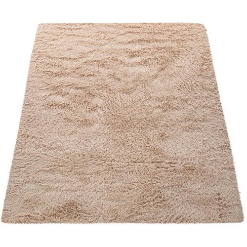 4061981140853 - Hochflor Teppich Wohnzimmer Fellteppich Kunstfell Flauschig Rutschfest Beige 80x150 cm - Paco Home