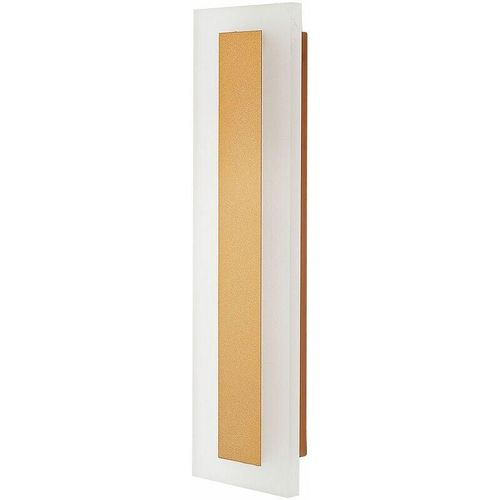 4255664827425 - Beliani - Außenwandleuchte led Gold Metall und Acryl 30 cm Modern Rechteckig Lang Beleuchtung für Außen Draußen Terrasse Balkon Ausstattung - Gold