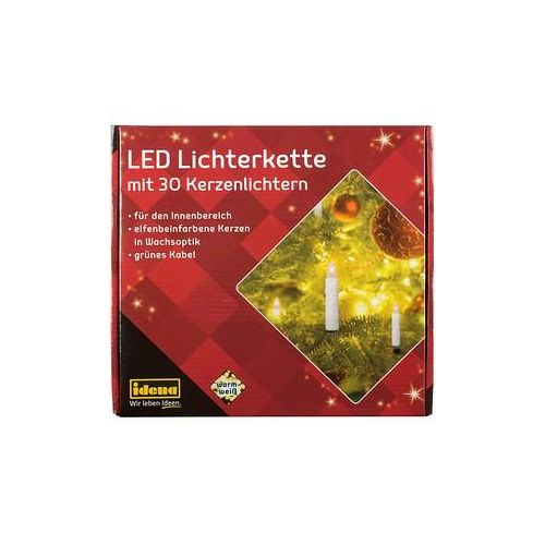 4002372381929 - Lichterkette 38192 Weihnachtskerzen 30 LEDs Länge 16m 4002372381929 Idena